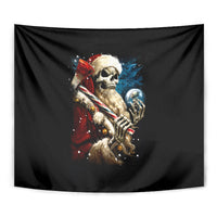 Skeleton Santa Claus Tapestry Santa Claus Is Coming To Town - Wonder Print Shop