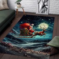 Skeleton Santa Claus Area Rug Santa Claus Is Coming To Town - Wonder Print Shop