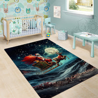 Skeleton Santa Claus Area Rug Santa Claus Is Coming To Town - Wonder Print Shop