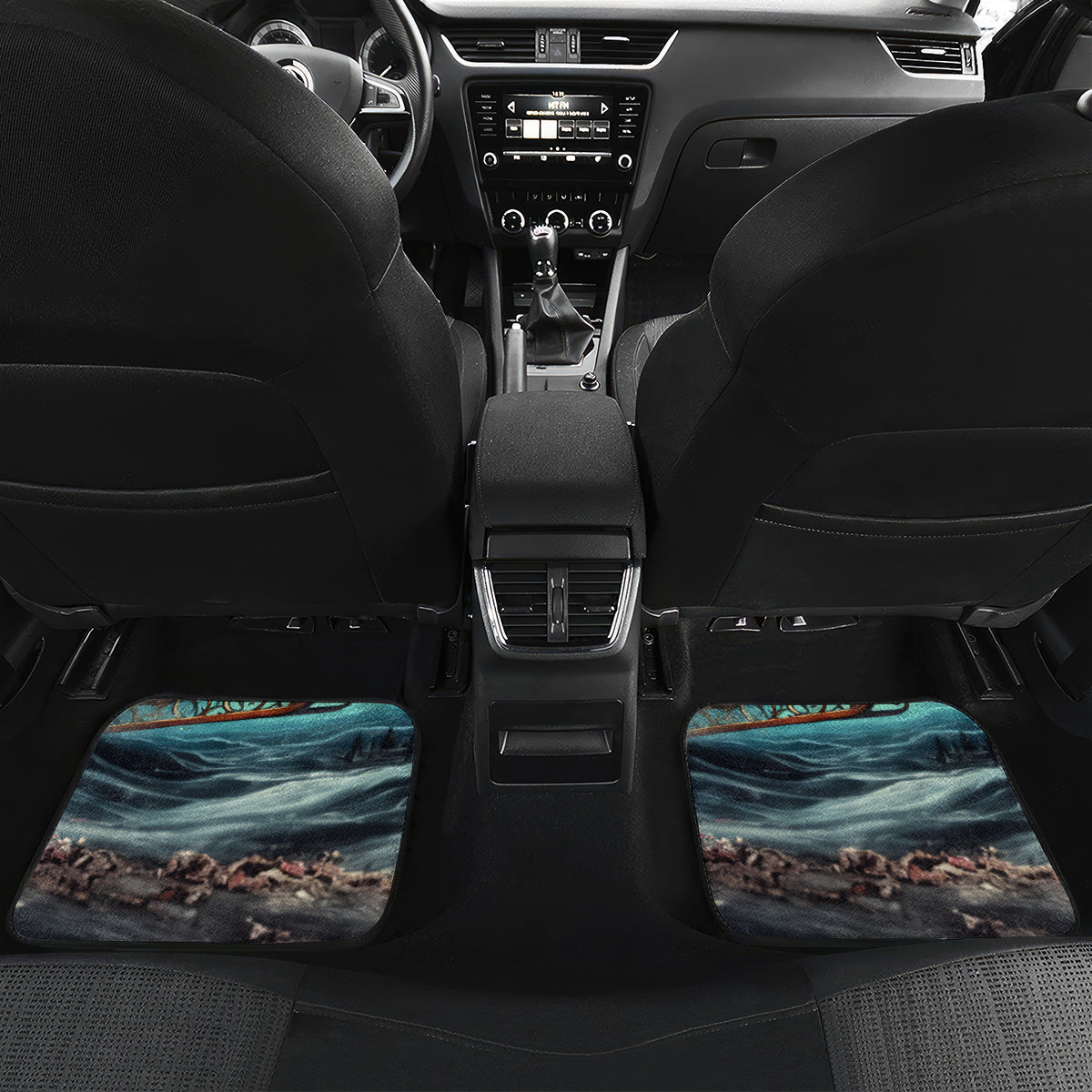 Skeleton Santa Claus Car Mats Santa Claus Is Coming To Town - Wonder Print Shop