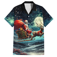 Skeleton Santa Claus Family Matching Short Sleeve Bodycon Dress and Hawaiian Shirt Santa Claus Is Coming To Town - Wonder Print Shop
