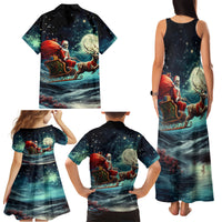 Skeleton Santa Claus Family Matching Tank Maxi Dress and Hawaiian Shirt Santa Claus Is Coming To Town - Wonder Print Shop