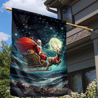 Skeleton Santa Claus Garden Flag Santa Claus Is Coming To Town - Wonder Print Shop