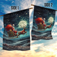 Skeleton Santa Claus Garden Flag Santa Claus Is Coming To Town - Wonder Print Shop