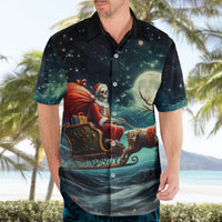 Skeleton Santa Claus Hawaiian Shirt Santa Claus Is Coming To Town - Wonder Print Shop