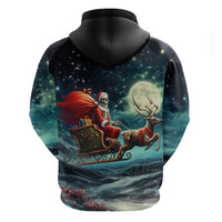 Skeleton Santa Claus Hoodie Santa Claus Is Coming To Town - Wonder Print Shop