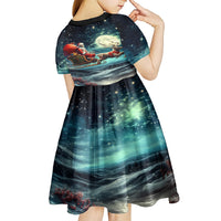 Skeleton Santa Claus Kid Short Sleeve Dress Santa Claus Is Coming To Town - Wonder Print Shop