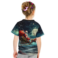 Skeleton Santa Claus Kid T Shirt Santa Claus Is Coming To Town - Wonder Print Shop