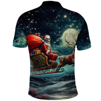 Skeleton Santa Claus Polo Shirt Santa Claus Is Coming To Town - Wonder Print Shop