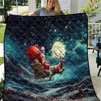 Skeleton Santa Claus Quilt Santa Claus Is Coming To Town - Wonder Print Shop