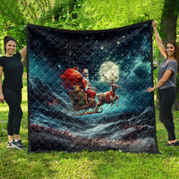 Skeleton Santa Claus Quilt Santa Claus Is Coming To Town - Wonder Print Shop