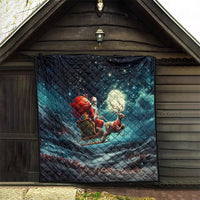 Skeleton Santa Claus Quilt Santa Claus Is Coming To Town - Wonder Print Shop