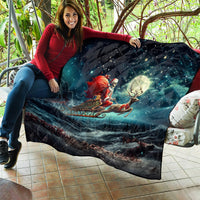 Skeleton Santa Claus Quilt Santa Claus Is Coming To Town - Wonder Print Shop