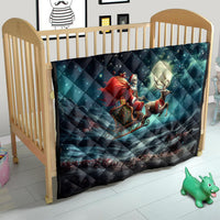 Skeleton Santa Claus Quilt Santa Claus Is Coming To Town - Wonder Print Shop