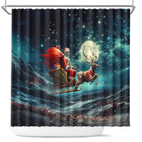 skeleton-santa-claus-shower-curtain-santa-claus-is-coming-to-town