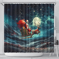 skeleton-santa-claus-shower-curtain-santa-claus-is-coming-to-town