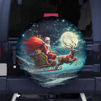 Skeleton Santa Claus Spare Tire Cover Santa Claus Is Coming To Town - Wonder Print Shop