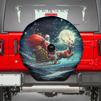 Skeleton Santa Claus Spare Tire Cover Santa Claus Is Coming To Town - Wonder Print Shop