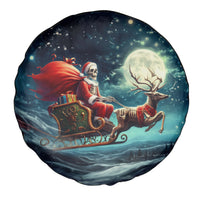 Skeleton Santa Claus Spare Tire Cover Santa Claus Is Coming To Town - Wonder Print Shop