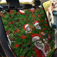 Skeleton Santa Claus Back Car Seat Cover Multi Skeleton Santa Pattern Ugly Christmas - Wonder Print Shop