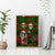 Skeleton Santa Claus Canvas Wall Art Multi Skeleton Santa Pattern Ugly Christmas - Wonder Print Shop