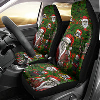 Skeleton Santa Claus Car Seat Cover Multi Skeleton Santa Pattern Ugly Christmas - Wonder Print Shop