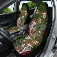 Skeleton Santa Claus Car Seat Cover Multi Skeleton Santa Pattern Ugly Christmas - Wonder Print Shop