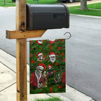 Skeleton Santa Claus Garden Flag Multi Skeleton Santa Pattern Ugly Christmas - Wonder Print Shop
