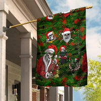 Skeleton Santa Claus Garden Flag Multi Skeleton Santa Pattern Ugly Christmas - Wonder Print Shop