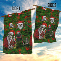 Skeleton Santa Claus Garden Flag Multi Skeleton Santa Pattern Ugly Christmas - Wonder Print Shop