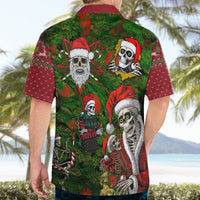 Skeleton Santa Claus Hawaiian Shirt Multi Skeleton Santa Pattern Ugly Christmas - Wonder Print Shop