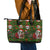 Skeleton Santa Claus Leather Tote Bag Multi Skeleton Santa Pattern Ugly Christmas - Wonder Print Shop