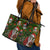 Skeleton Santa Claus Leather Tote Bag Multi Skeleton Santa Pattern Ugly Christmas - Wonder Print Shop