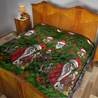 Skeleton Santa Claus Quilt Multi Skeleton Santa Pattern Ugly Christmas - Wonder Print Shop