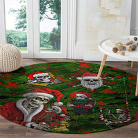 skeleton-santa-claus-round-carpet-multi-skeleton-santa-pattern-ugly-christmas