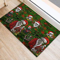 Skeleton Santa Claus Rubber Doormat Multi Skeleton Santa Pattern Ugly Christmas - Wonder Print Shop