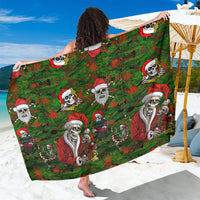 Skeleton Santa Claus Sarong Multi Skeleton Santa Pattern Ugly Christmas - Wonder Print Shop