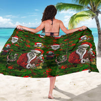 Skeleton Santa Claus Sarong Multi Skeleton Santa Pattern Ugly Christmas - Wonder Print Shop
