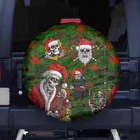 Skeleton Santa Claus Spare Tire Cover Multi Skeleton Santa Pattern Ugly Christmas - Wonder Print Shop