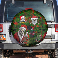 Skeleton Santa Claus Spare Tire Cover Multi Skeleton Santa Pattern Ugly Christmas - Wonder Print Shop