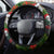 Skeleton Santa Claus Steering Wheel Cover Multi Skeleton Santa Pattern Ugly Christmas