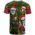 Skeleton Santa Claus T Shirt Multi Skeleton Santa Pattern Ugly Christmas - Wonder Print Shop