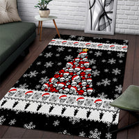 Skull Santa Area Rug Tree Skull Santa Ugly Christmas - Wonder Print Shop