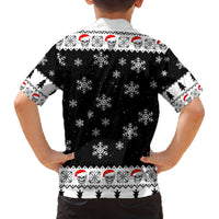 Skull Santa Family Matching Long Sleeve Bodycon Dress and Hawaiian Shirt Tree Skull Santa Ugly Christmas - Wonder Print Shop