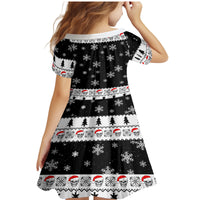 Skull Santa Family Matching Mermaid Dress and Hawaiian Shirt Tree Skull Santa Ugly Christmas - Wonder Print Shop