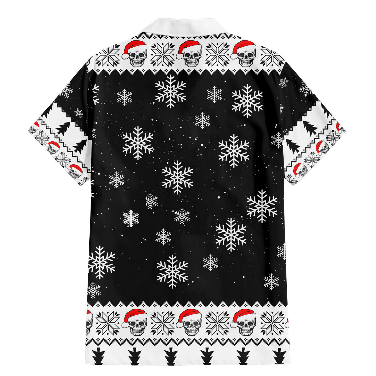 Skull Santa Family Matching Mermaid Dress and Hawaiian Shirt Tree Skull Santa Ugly Christmas - Wonder Print Shop