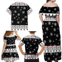 Skull Santa Family Matching Off Shoulder Maxi Dress and Hawaiian Shirt Tree Skull Santa Ugly Christmas - Wonder Print Shop