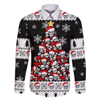 Skull Santa Family Matching Off Shoulder Maxi Dress and Hawaiian Shirt Tree Skull Santa Ugly Christmas - Wonder Print Shop