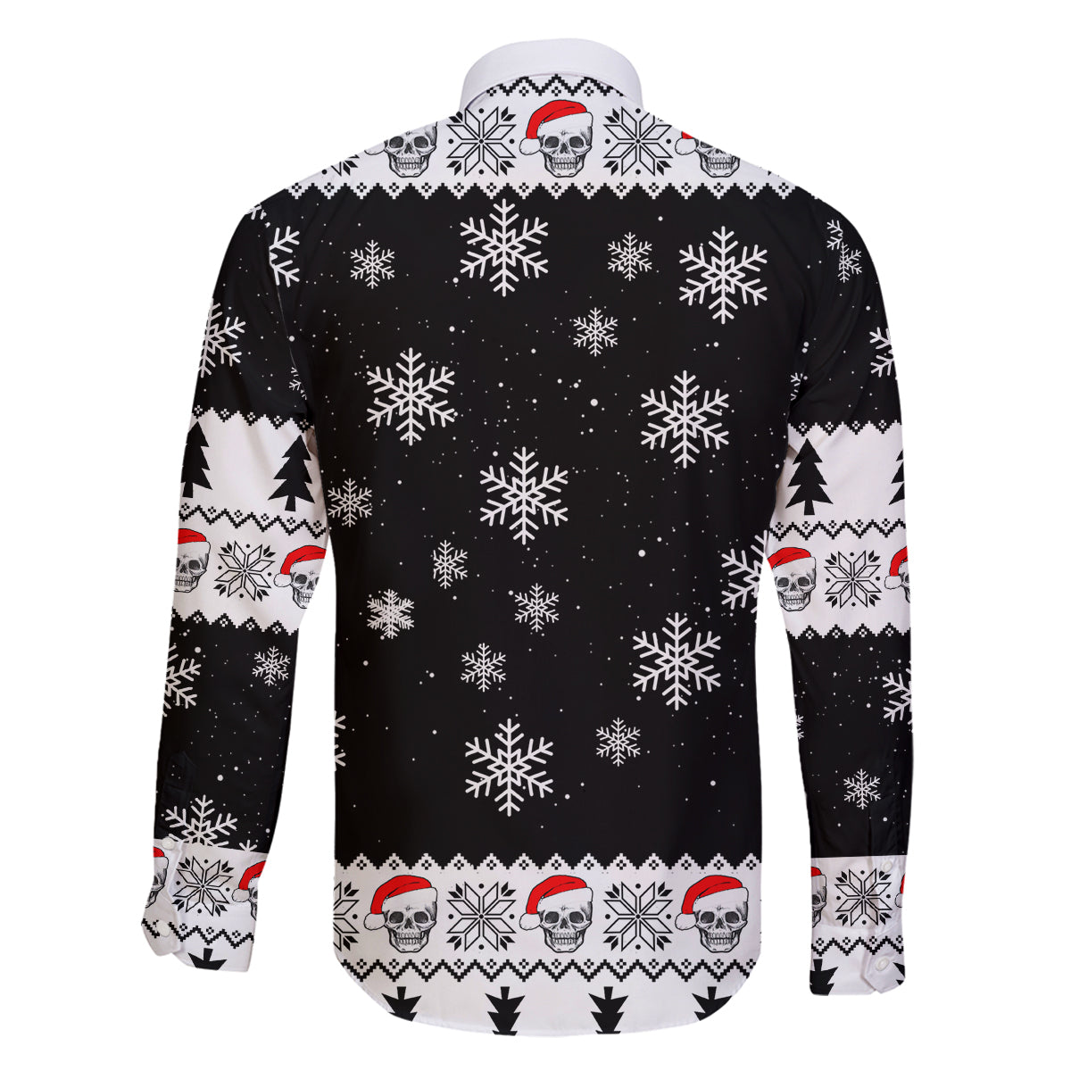 Skull Santa Family Matching Off Shoulder Maxi Dress and Hawaiian Shirt Tree Skull Santa Ugly Christmas - Wonder Print Shop