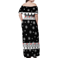 Skull Santa Family Matching Off Shoulder Maxi Dress and Hawaiian Shirt Tree Skull Santa Ugly Christmas - Wonder Print Shop